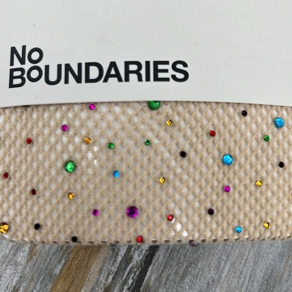 Rhinestone Fishnet Tights Pantyhose 2-Pack Sizes M - Picture 2 of 5